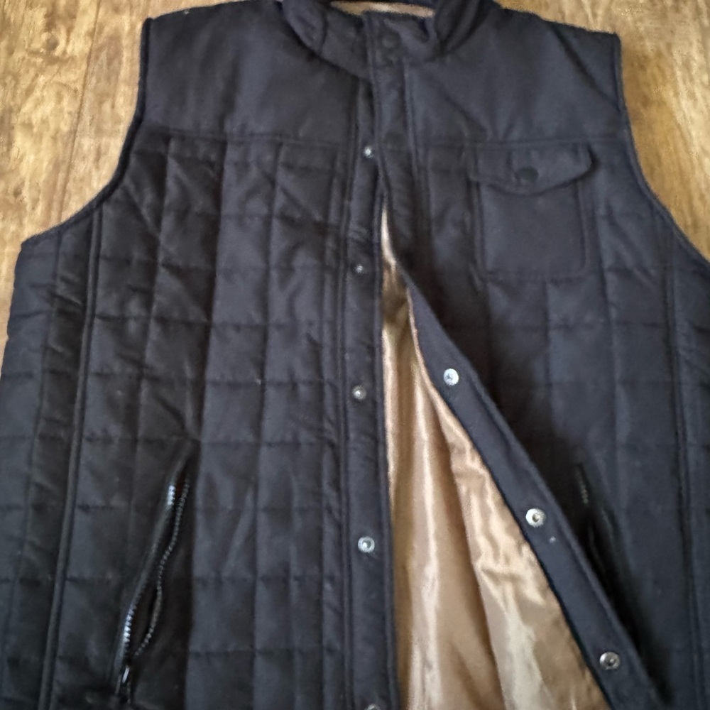 Men's Quilted Black Vest